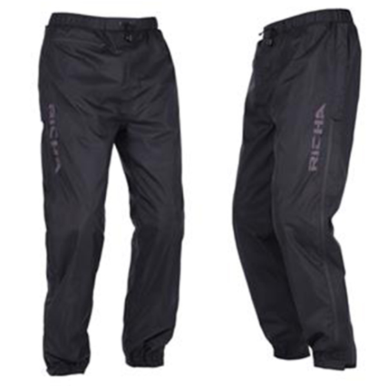 RICHA SIDE-ZIP RAIN TROUSERS BLACK RICHA SIDE-ZIP RAIN TROUSERS BLACK