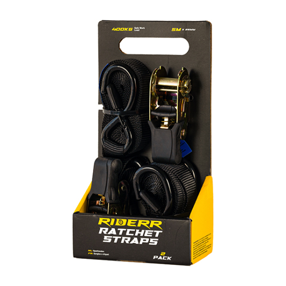 RIDERR RATCHET STRAPS BLACK