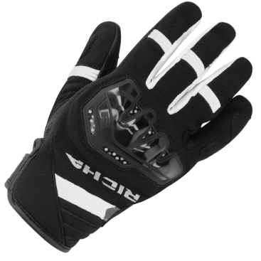 RICHA STRADALE SUMMER GLOVES BLK/WHT