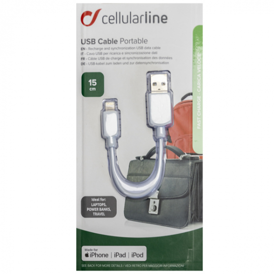 TRAVEL USB MFI DATAC IPH5-SHORT CABLE