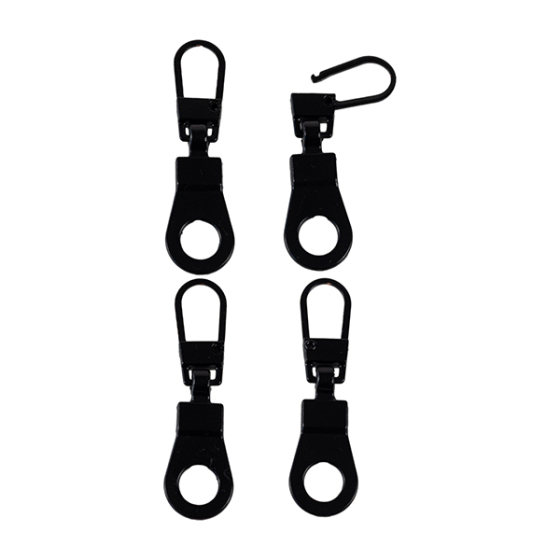 RIDERR REPLACEMENT ZIP PULLERS (4 PACK) BLACK