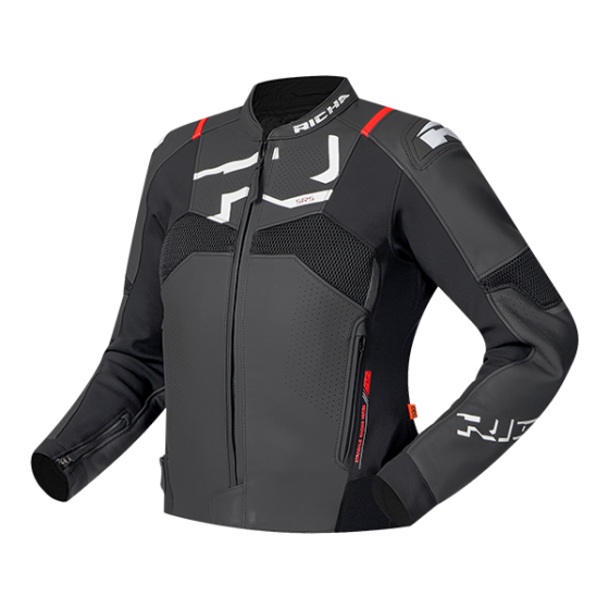 RICHA STRADALE EVO L JACKET LADIES BLACK/WHT
