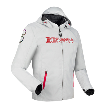 BERING JACKET WARWICK LIGHT GREY/RED