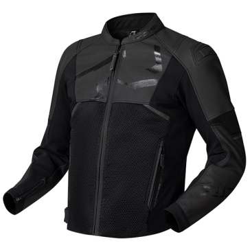 RICHA STRADALE EVO LEATHER JACKET BLACK/BLACK