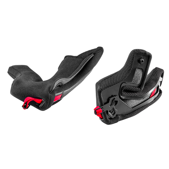 NOLAN N80-8 CHEEK PADS BLACK-RED NOLAN N80-8 CHEEK PADS BLACK-RED