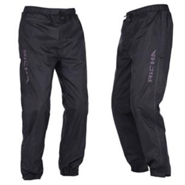 RICHA SIDE-ZIP RAIN TROUSERS BLACK