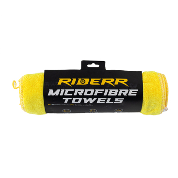 RIDERR 6PCS MICROFIBRE TOWELS YELLOW